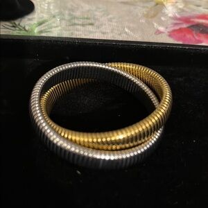 Elegant Gold and Silver Bracelet Set